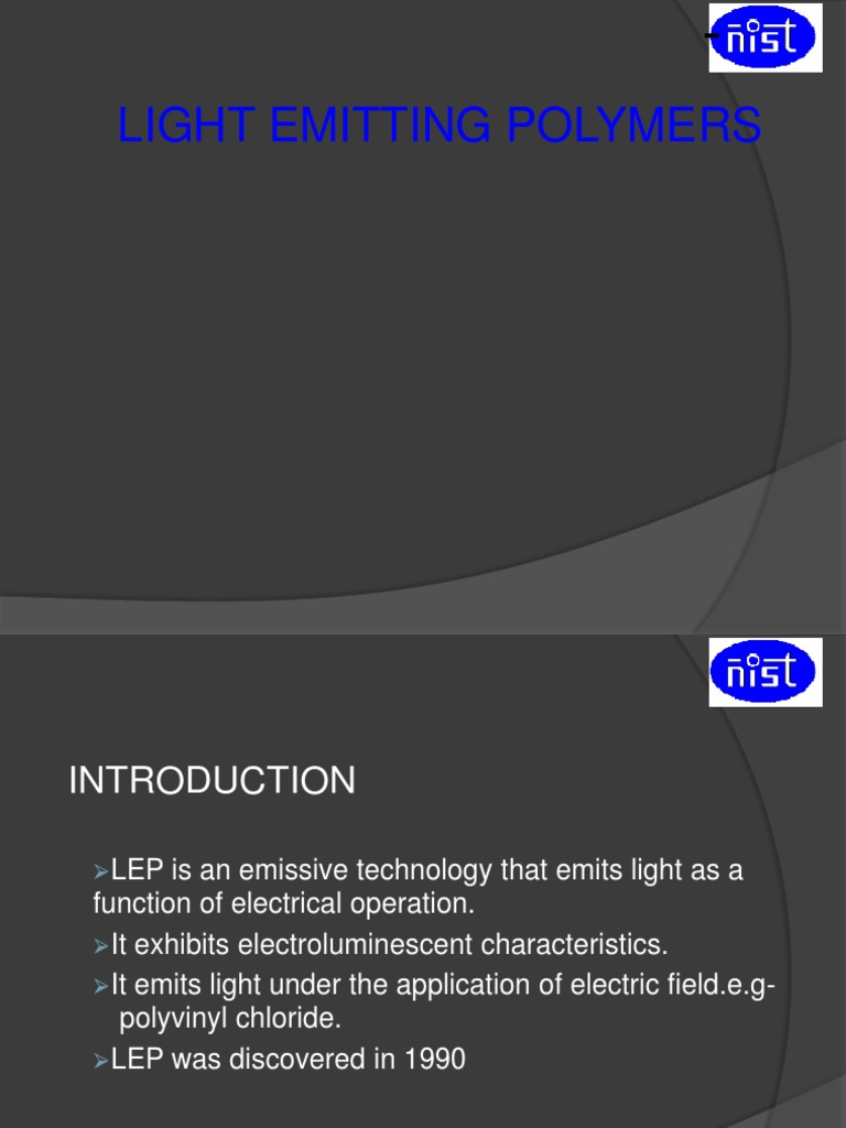 Overview of Light Emitting Polymers | PDF | Cathode | Chemical Product ...