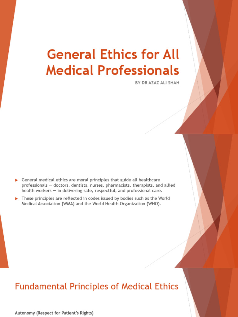 Eee853_General Ethics for All Medical Professionals | PDF | Medical ...