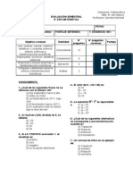 EVALUACIÓN SEMESTRAL 8° Año