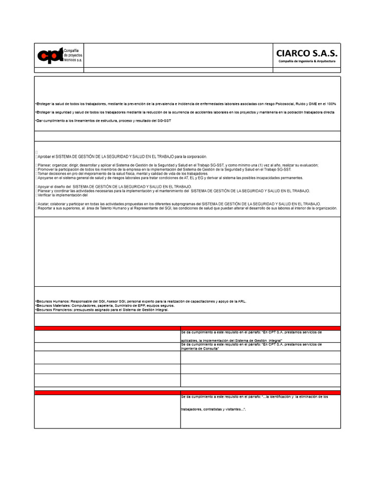 2021 PG-SGI-004 Plan anual de Seguridad y salud en el trabajo | PDF ...