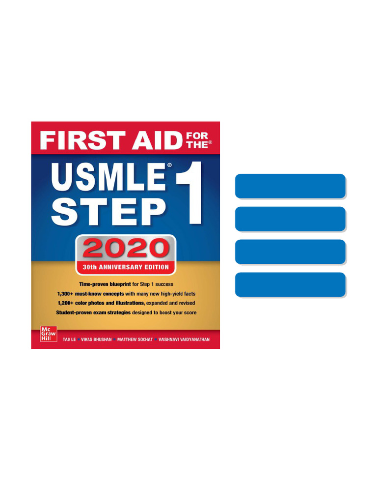 First Aid for the USMLE Step 1 2020, 30th Anniversary Edition Tao Le ...