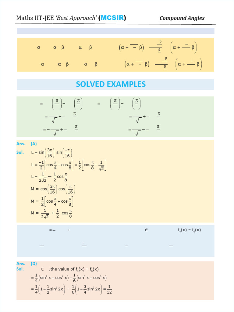 Maths Revision Notes Part-3 | PDF