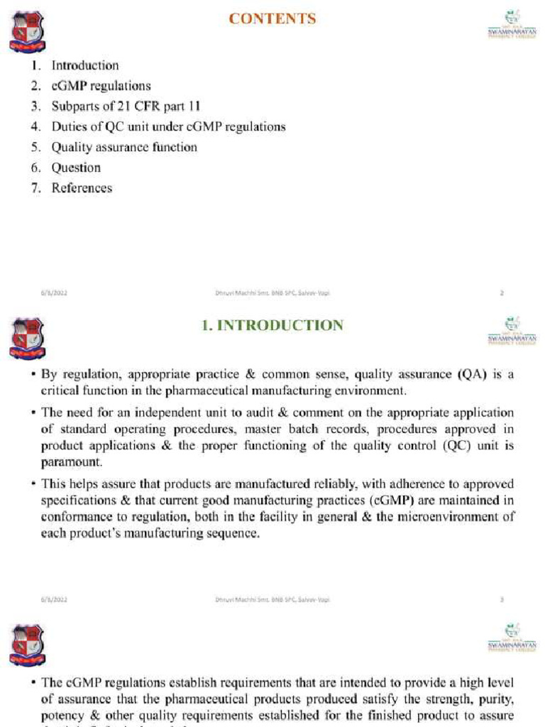 CGMP Guidelines | PDF