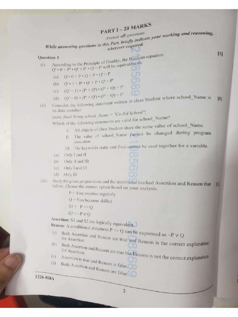 2026 Computer Science PYP (Theory Paper) | PDF