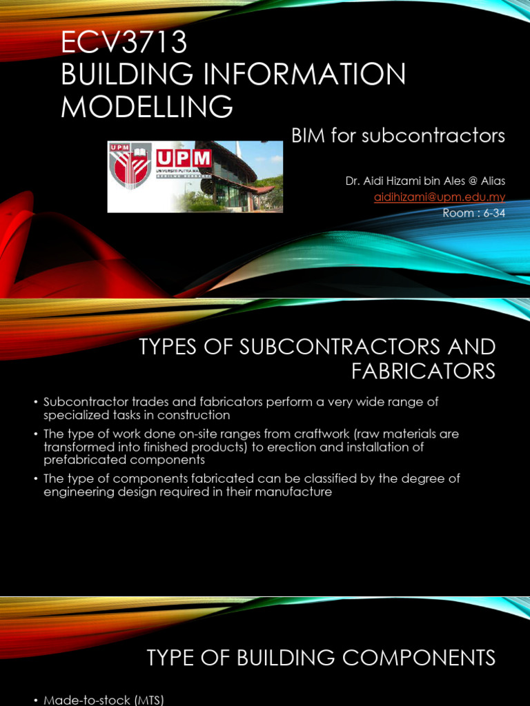BIM for Subcontractors | PDF | Building Information Modeling