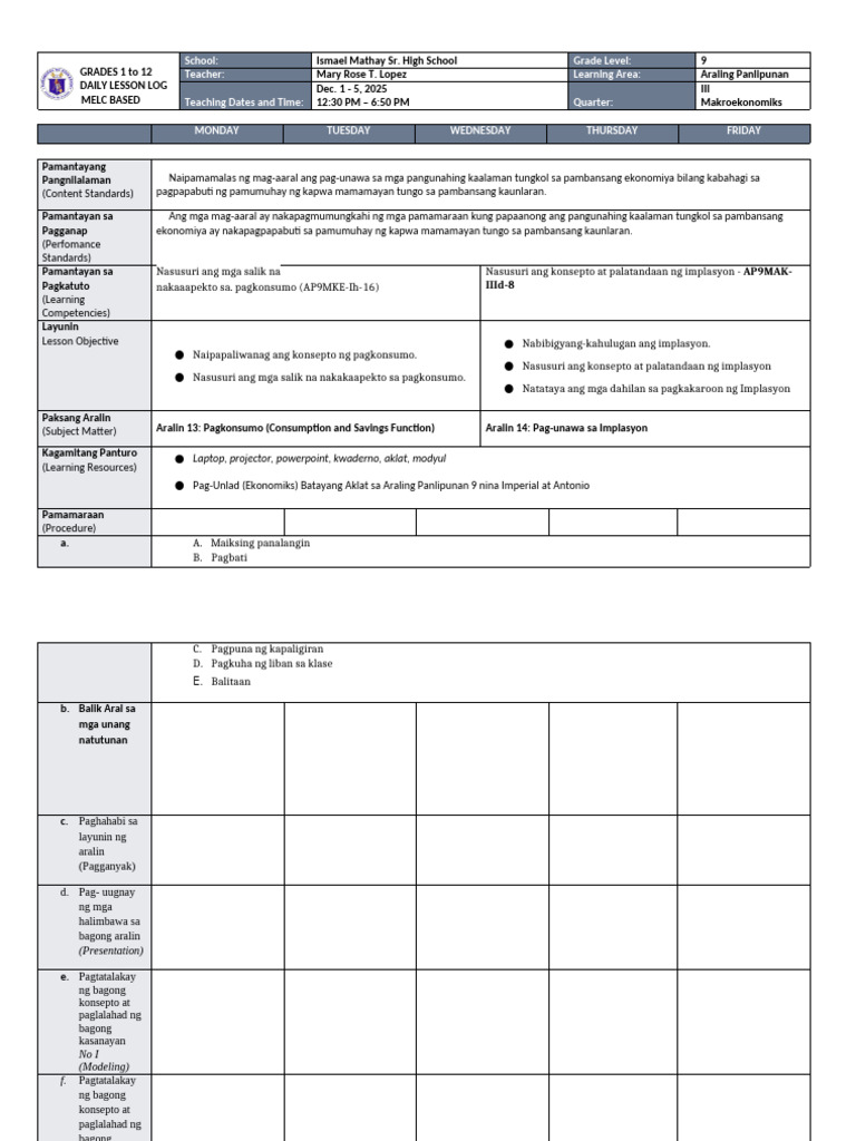 Dlp Template | PDF