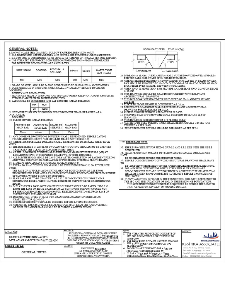 General Notes | PDF | Concrete | Structural Engineering