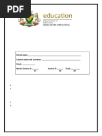 Grade 5 History Term 2 Exam Paper | PDF