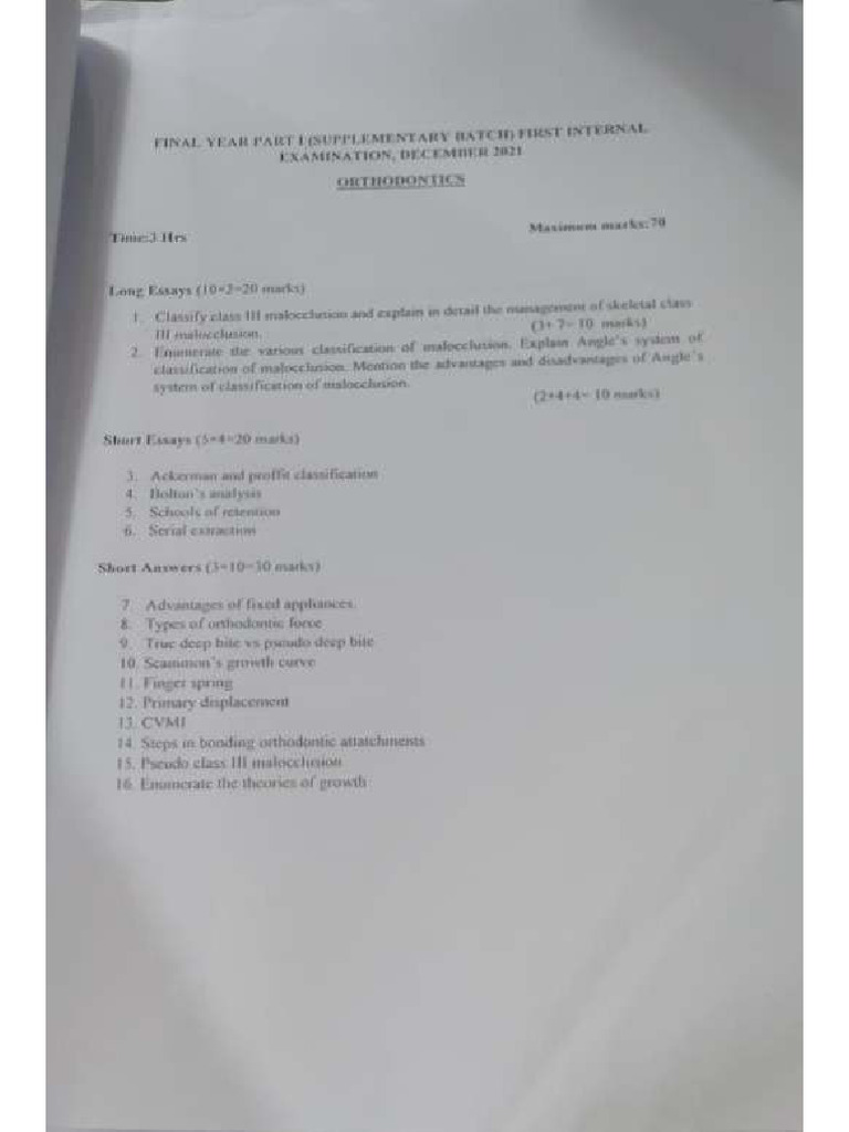 question papers | PDF