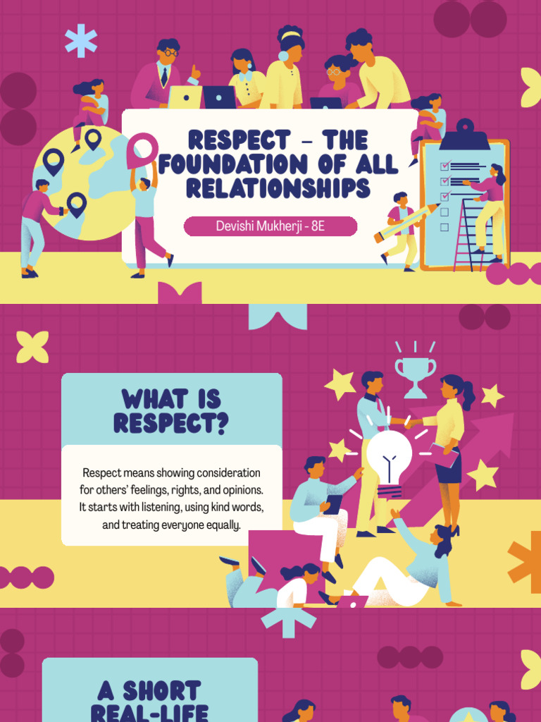 Purple and Yellow Illustrated Respect Responsibility and Empathy ...