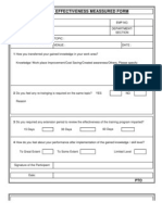 Training Effectiveness Format