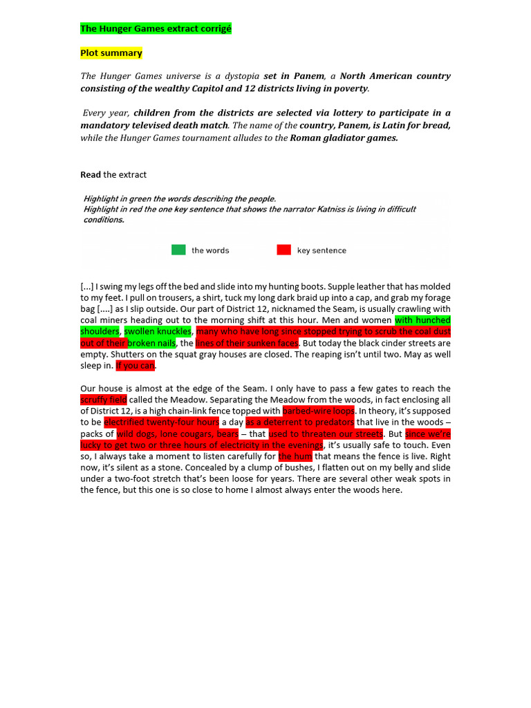 The Hunger Games extract | PDF