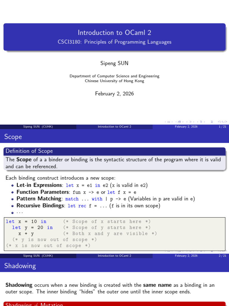 Tutorial Ocaml 2 | PDF