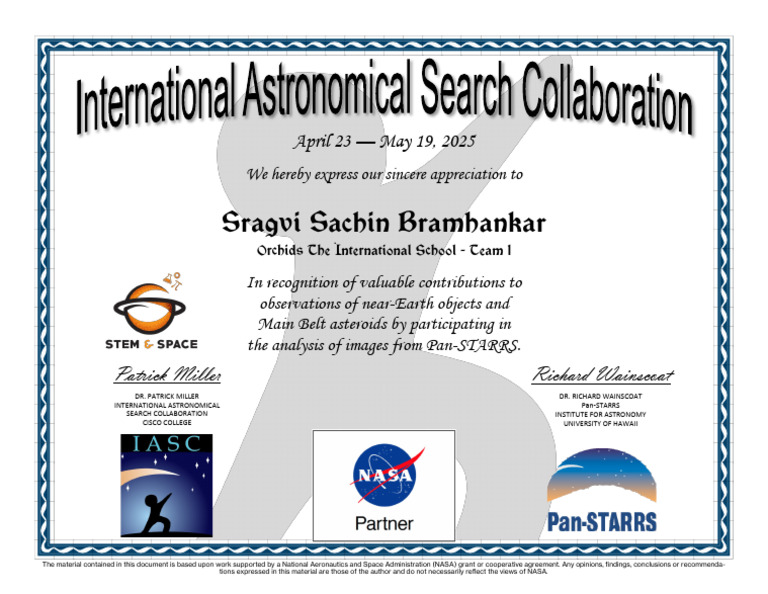 Orchids the International School - Team 1-1 Sragvi Sachin | PDF
