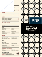 The Bowery Kitchen Menu