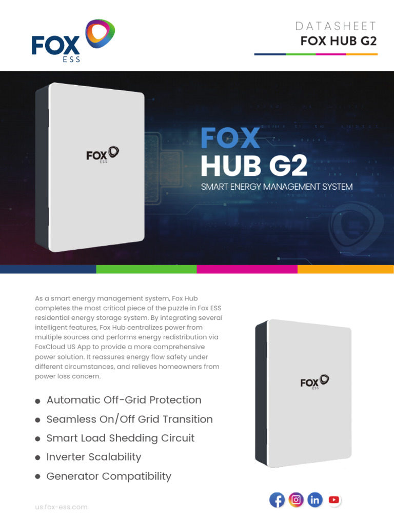 Us Fox Hub g2 Datasheet 0630 1 | PDF