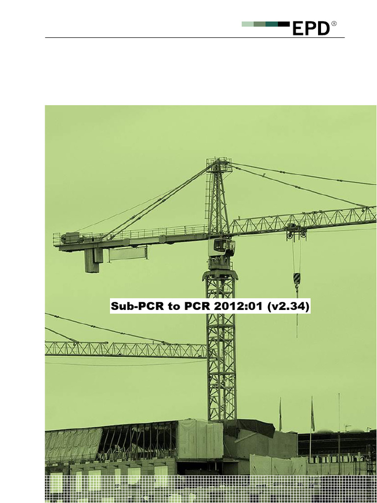 Sub-PCR-E Wood and Wood-based Products for Use in Construction (EN16485 ...