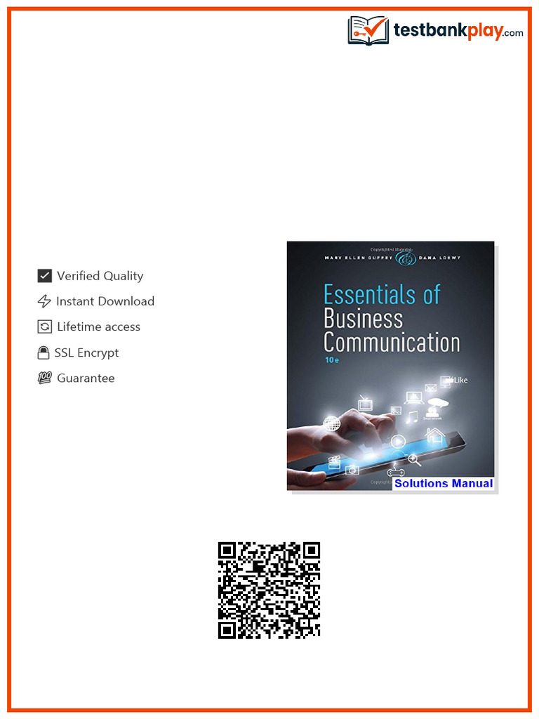 Essentials of Business Communication 10th Edition Guffey Solutions ...