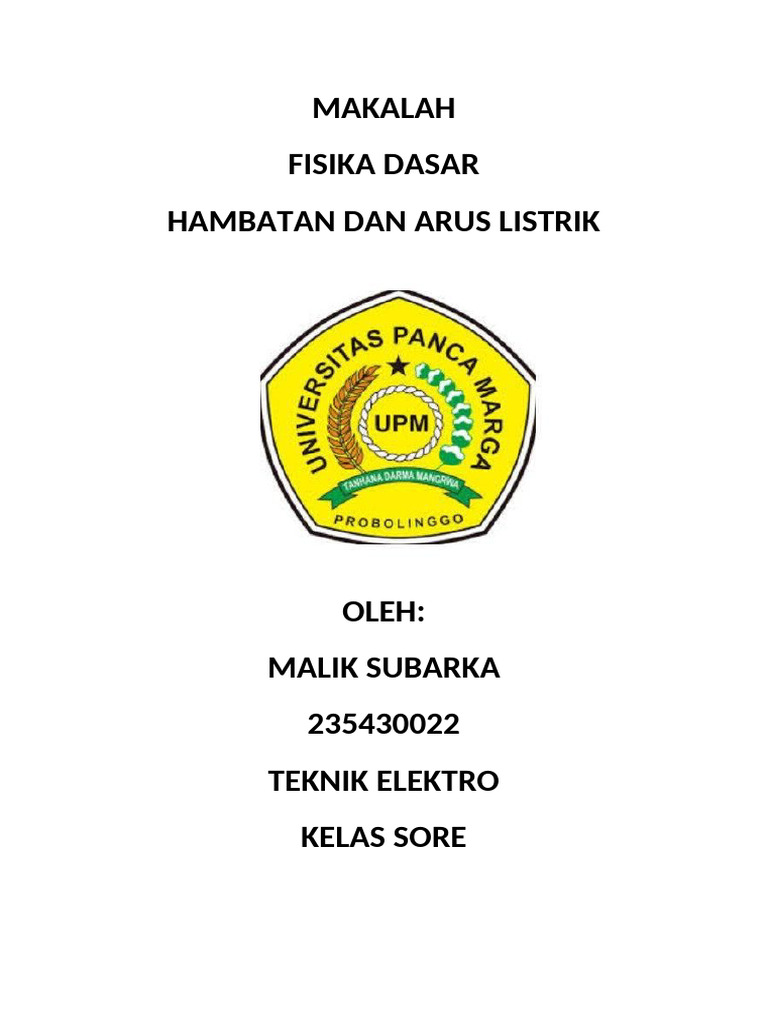 Hambatan Dan Arus Listrik | PDF
