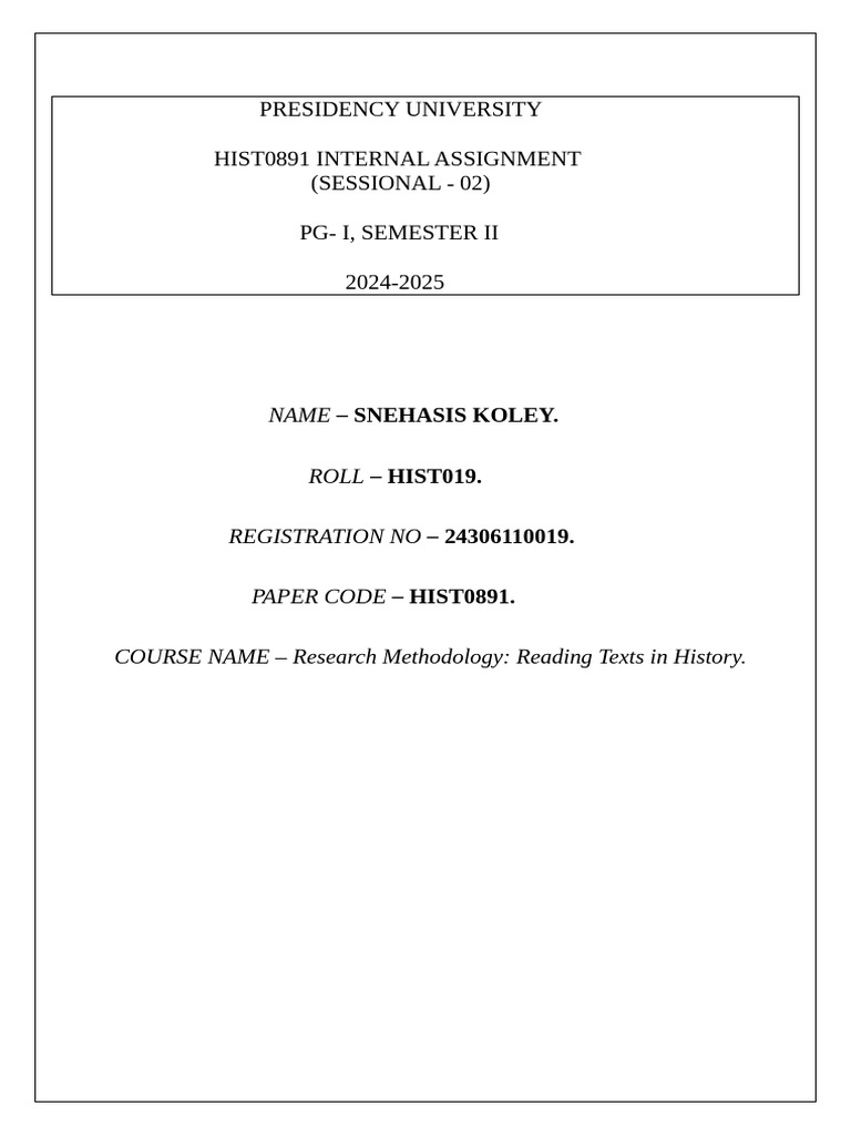 Sessional Assignment -02 | PDF