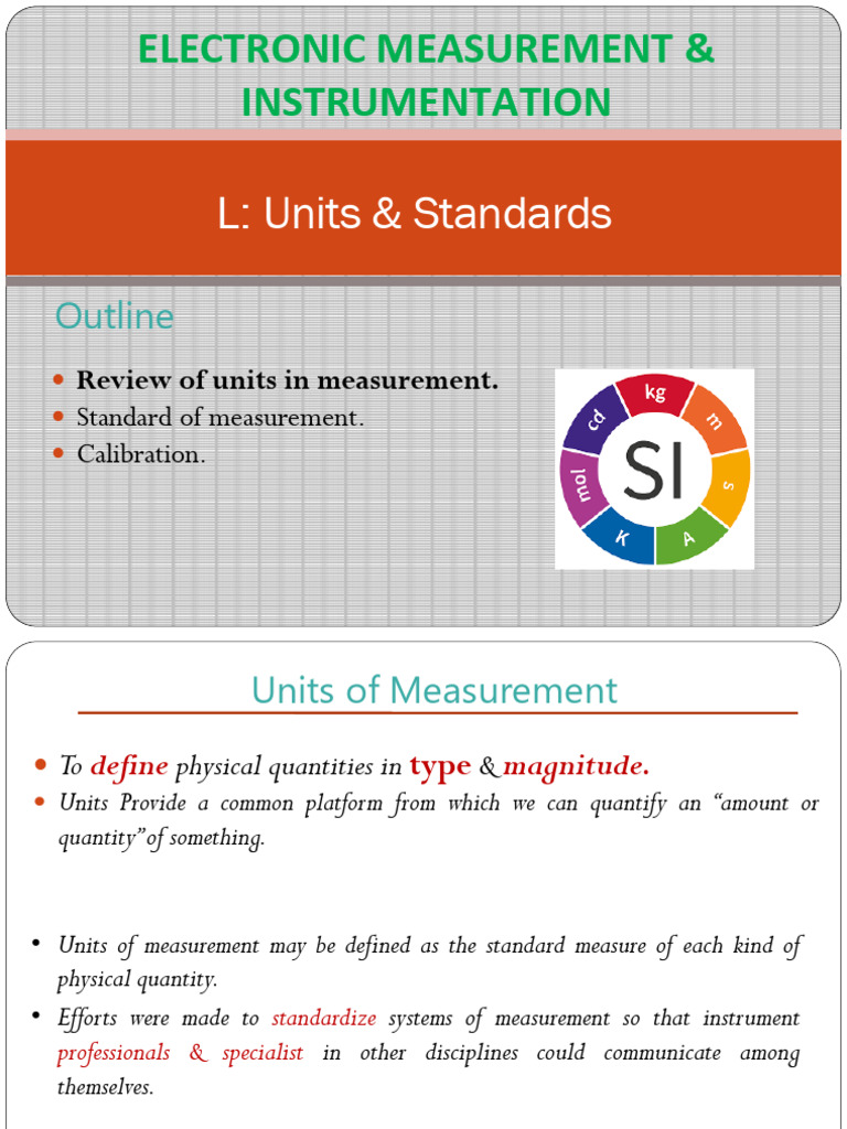 L2 EMI Units Standards Calibration | PDF