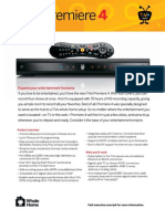 TiVo Premiere 4 Spec Sheet