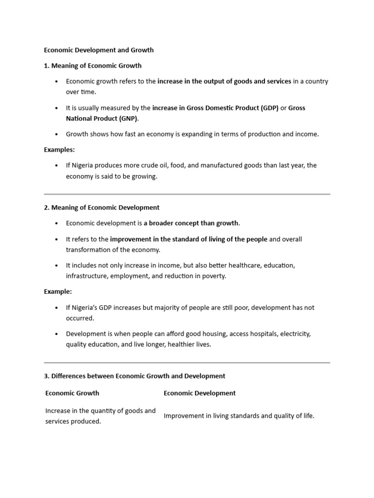 Economic Development and Growth | PDF | Economic Growth | Economic ...