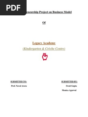 Business Plan - kindergarten and creche centre