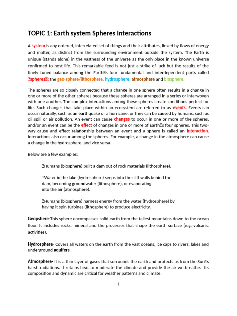 Topic 1 Lecture 2 Notes | PDF | Earth Sciences | Earth