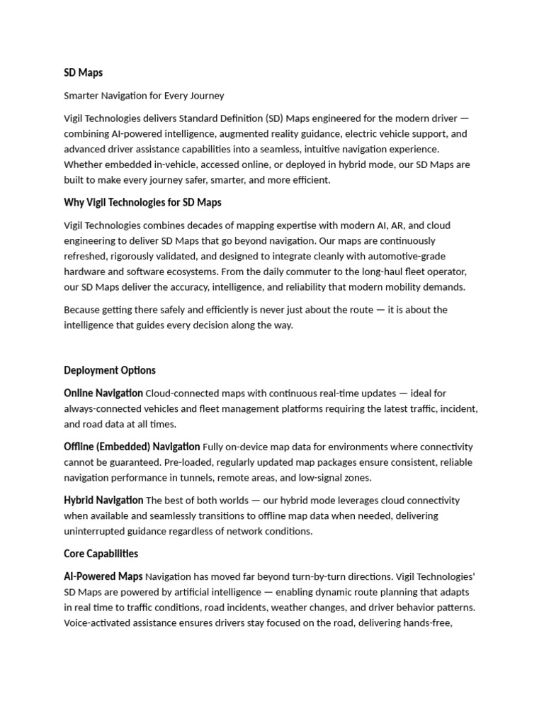 SD Maps | PDF | Navigation | Augmented Reality