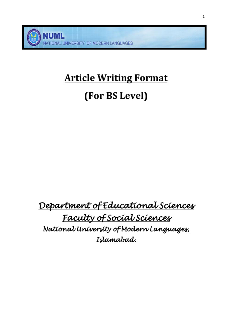 Article Writing Format-merged (1) (1) | PDF | Theory | Quantitative ...