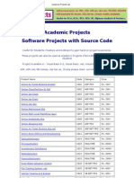 Academic Projects List
