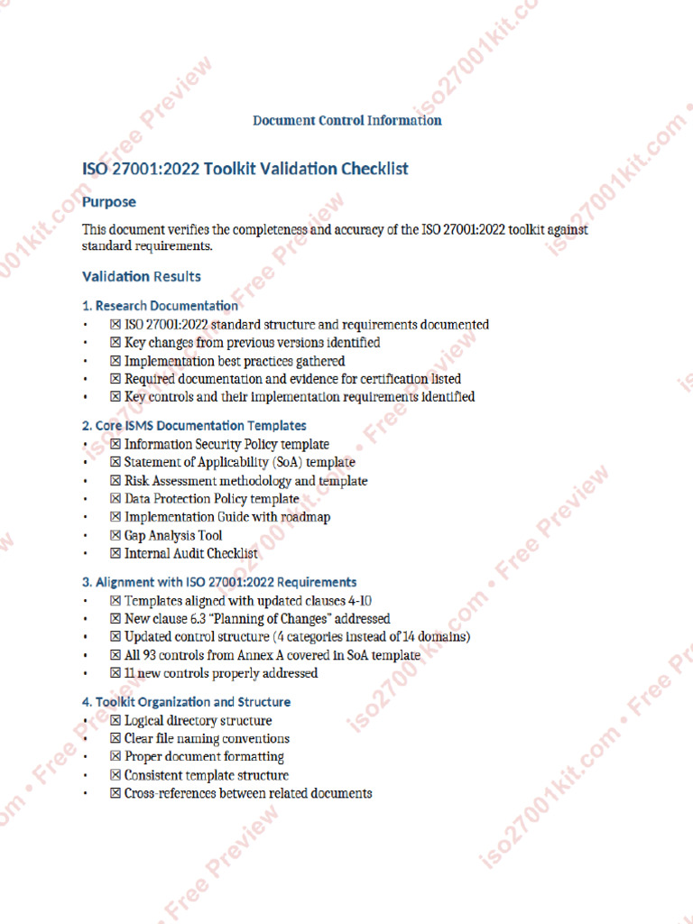 Validation Checklist Watermarked | PDF