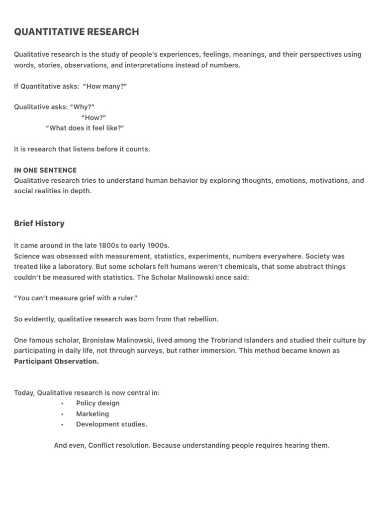 QUALITATIVE RESEARCH | PDF
