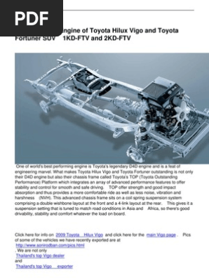 Toyota Hilux d4d Engine