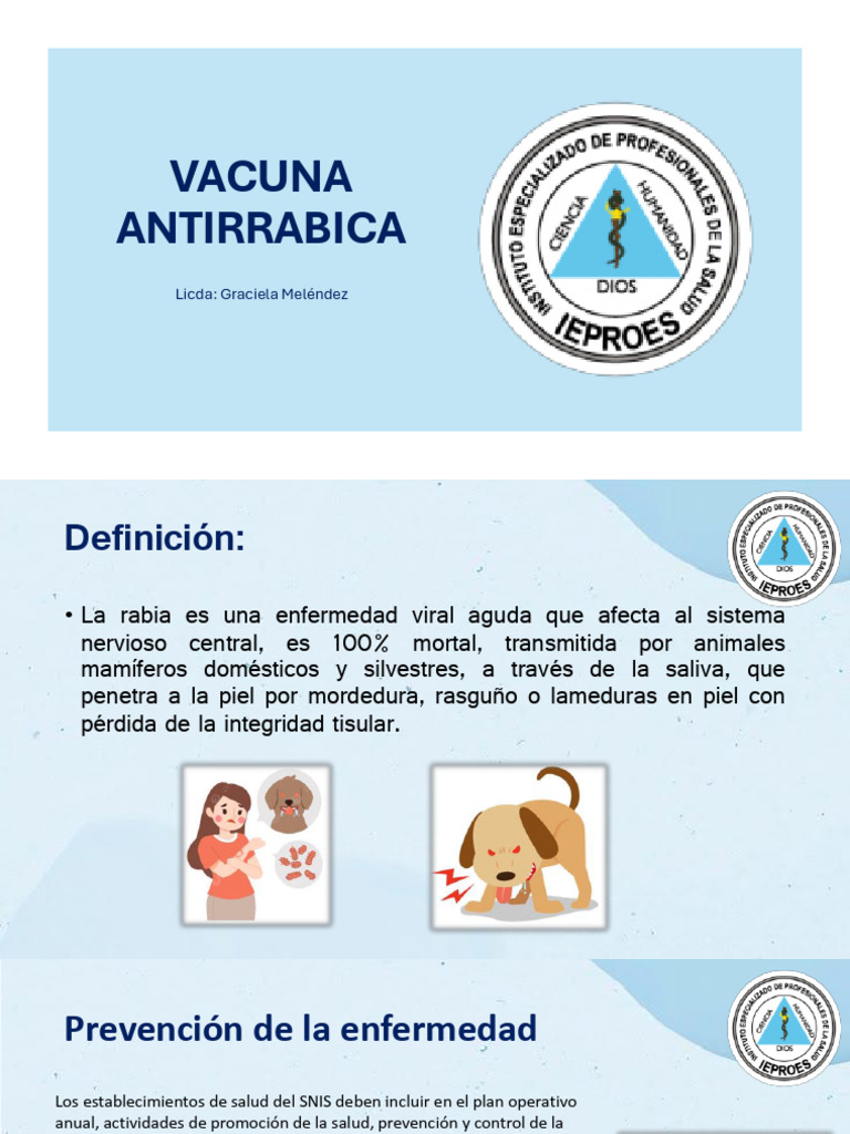 Vacuna antirrabica | PDF | Rabia | Especialidades Medicas