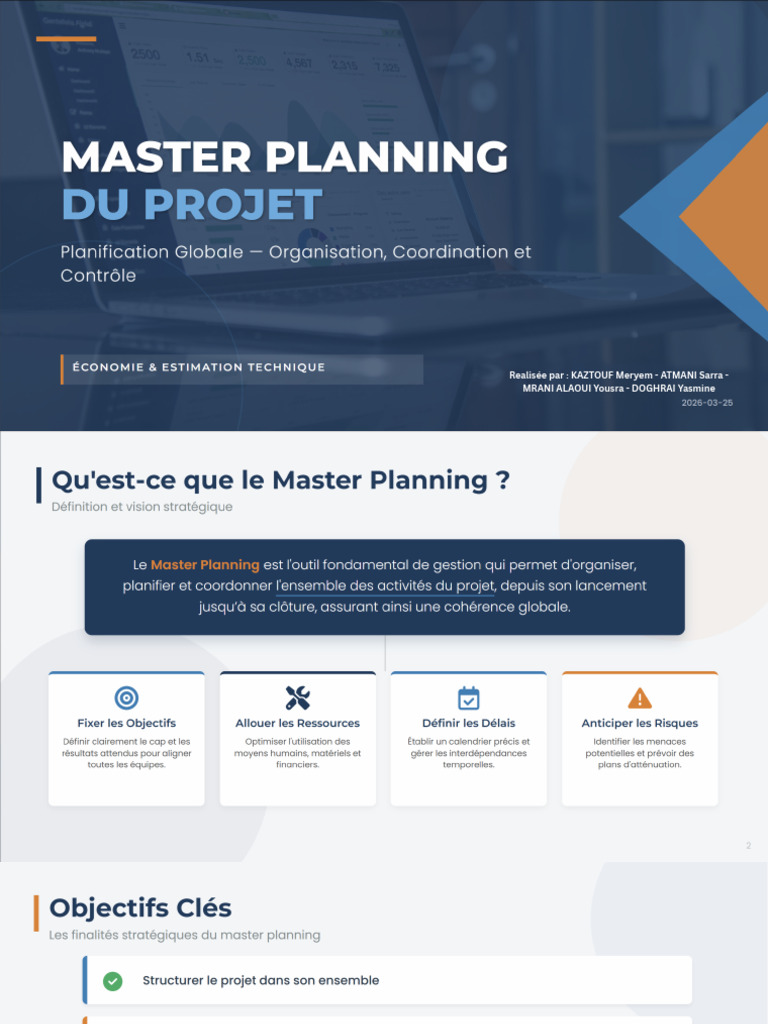 Master Planning Du Projet | PDF
