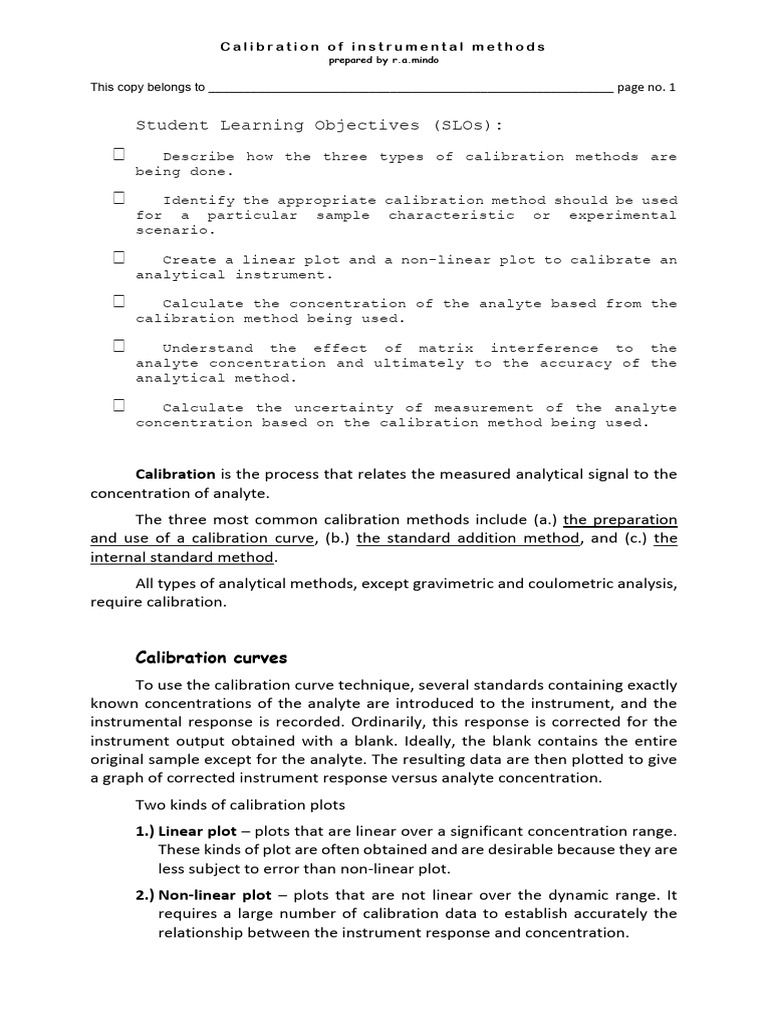 Calibration 26 | PDF
