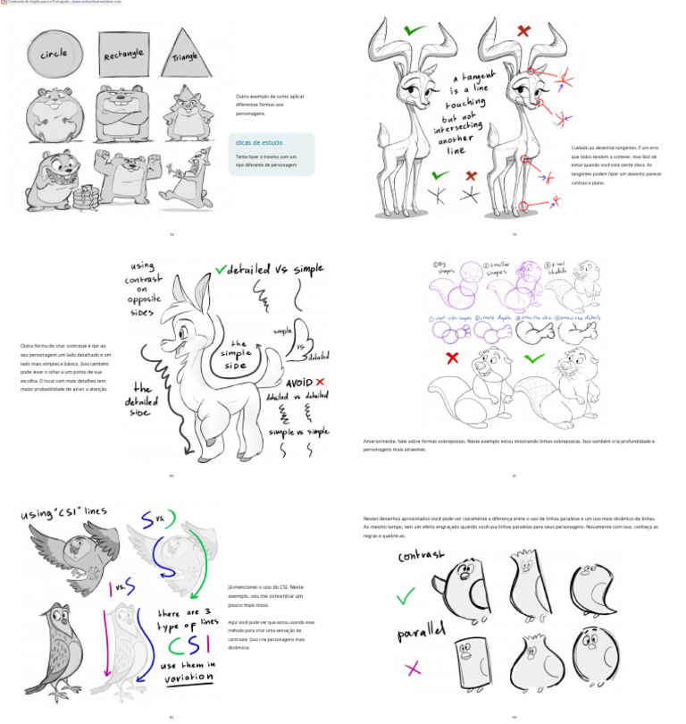 How To Draw Animal Characters (40-58) .En - PT | PDF | Desenho ...
