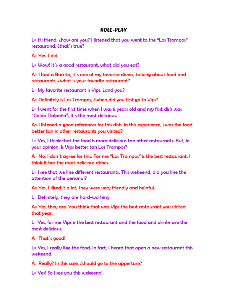ROLE-PLAY | PDF