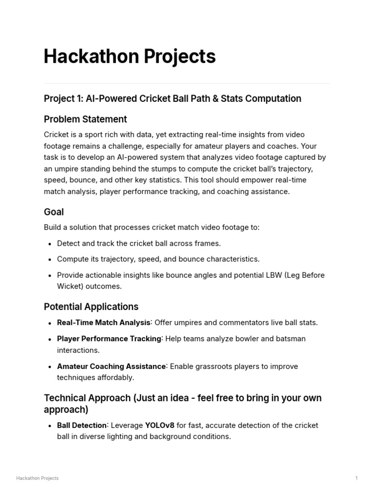 Hackathon Projects | PDF