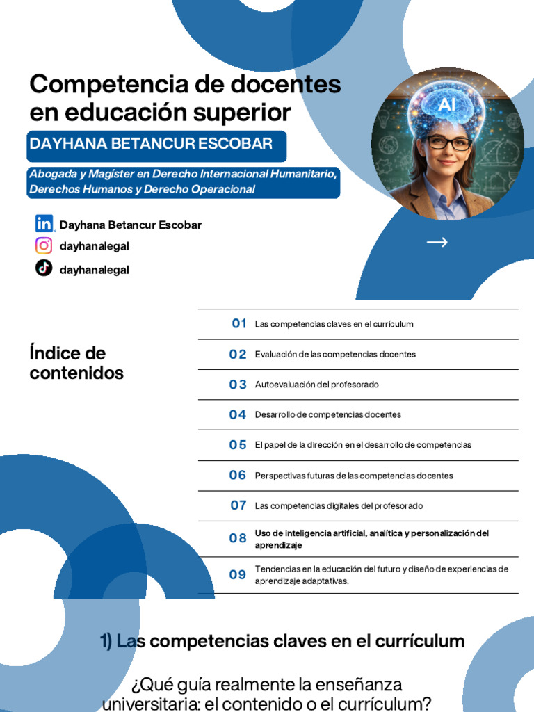 Competencia de Docentes en Educación Superior | PDF | Plan de estudios ...