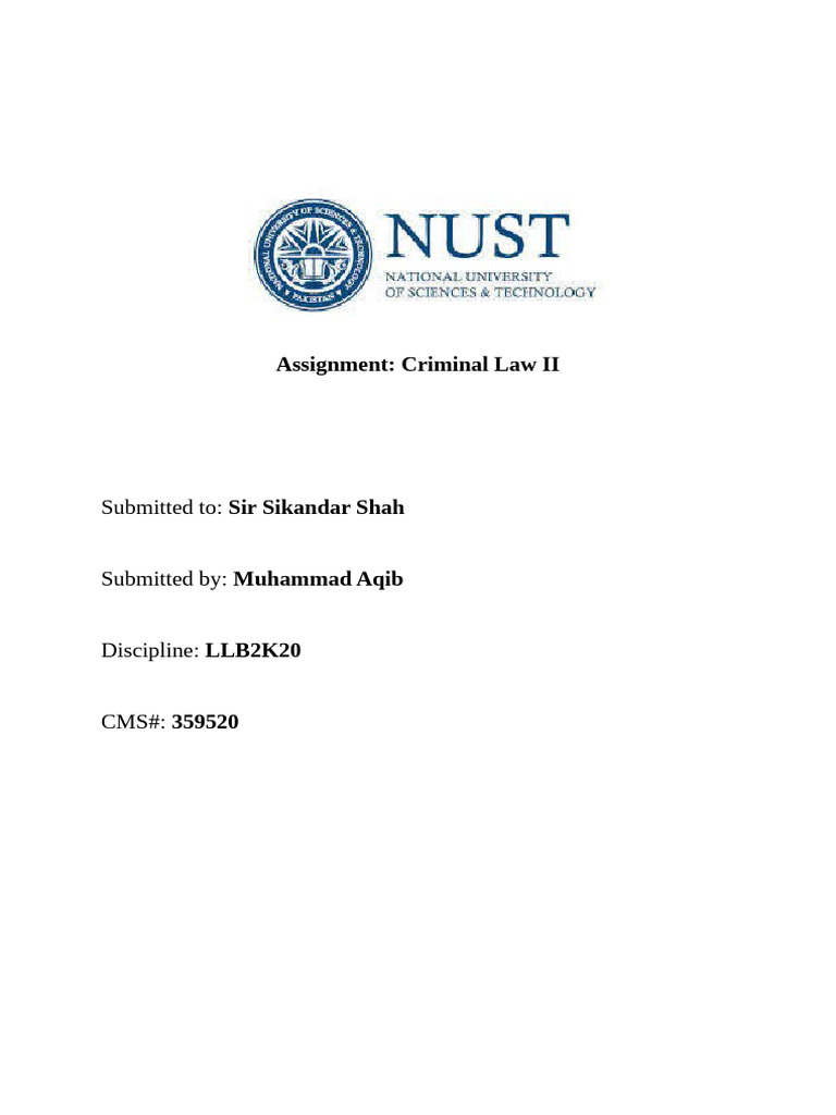 Aqib Criminal | PDF | Misconduct | Criminal Justice