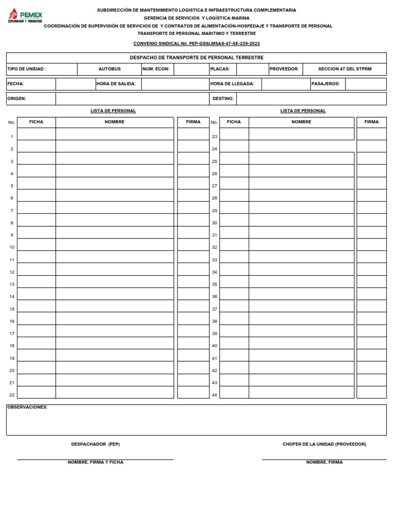 Formato de Lista | PDF