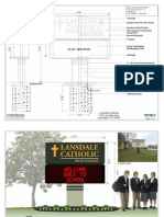 Renderings of Lansdale Catholic's proposed electronic sign