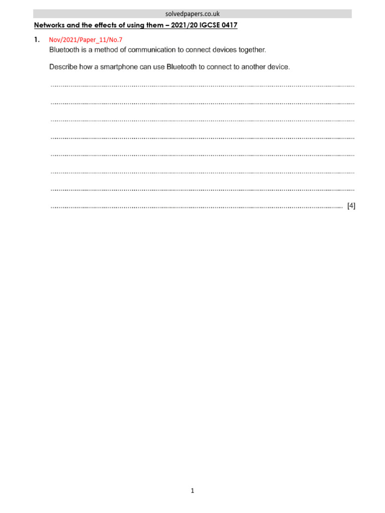 2021 20 Networks and the Effects of Using Them IGCSE 0417 | PDF | Chess ...
