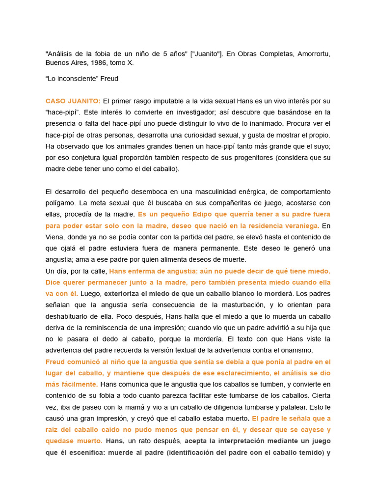 Juanito - Imprimir Para El Parcial | PDF | Complejo de Edipo | Jacques ...