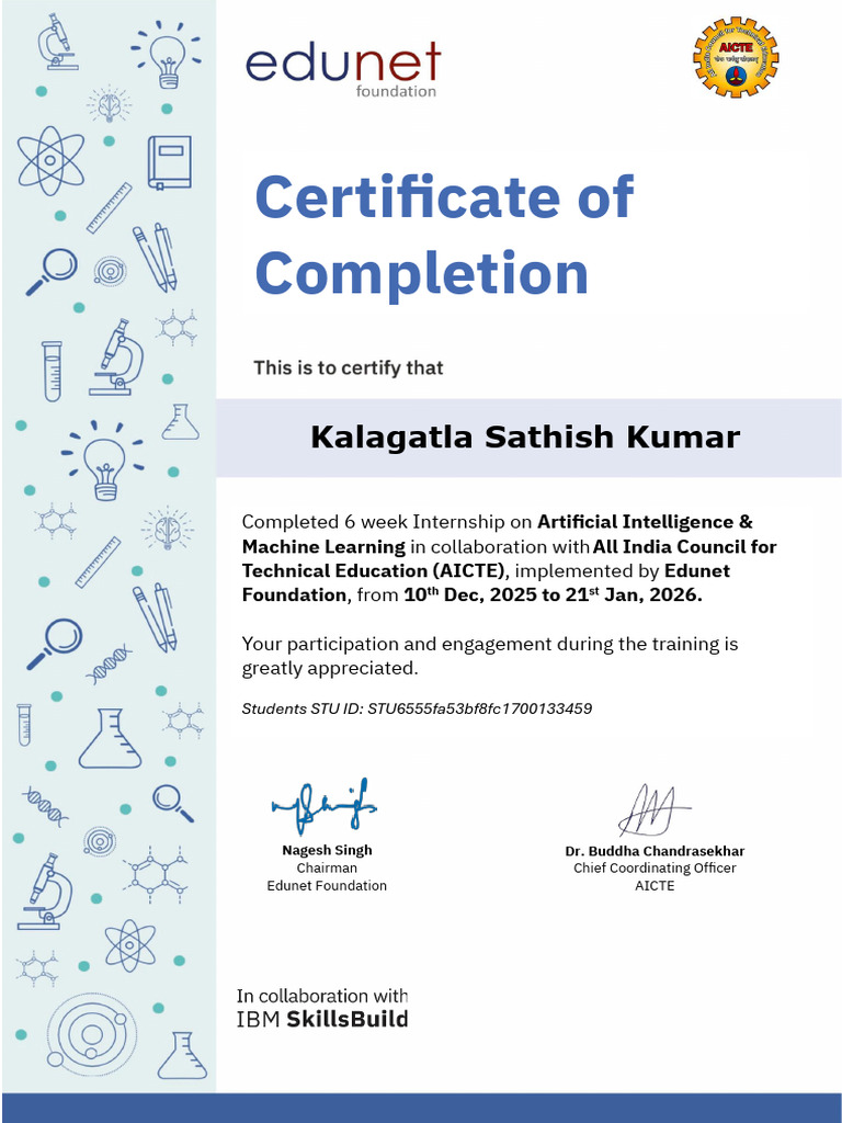 AICTE B6 PD Certificate-290 | PDF