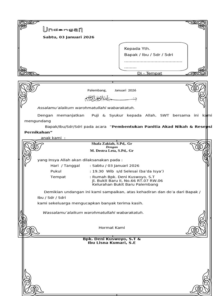 Undangan Pembentukan Shafa.2026 | PDF