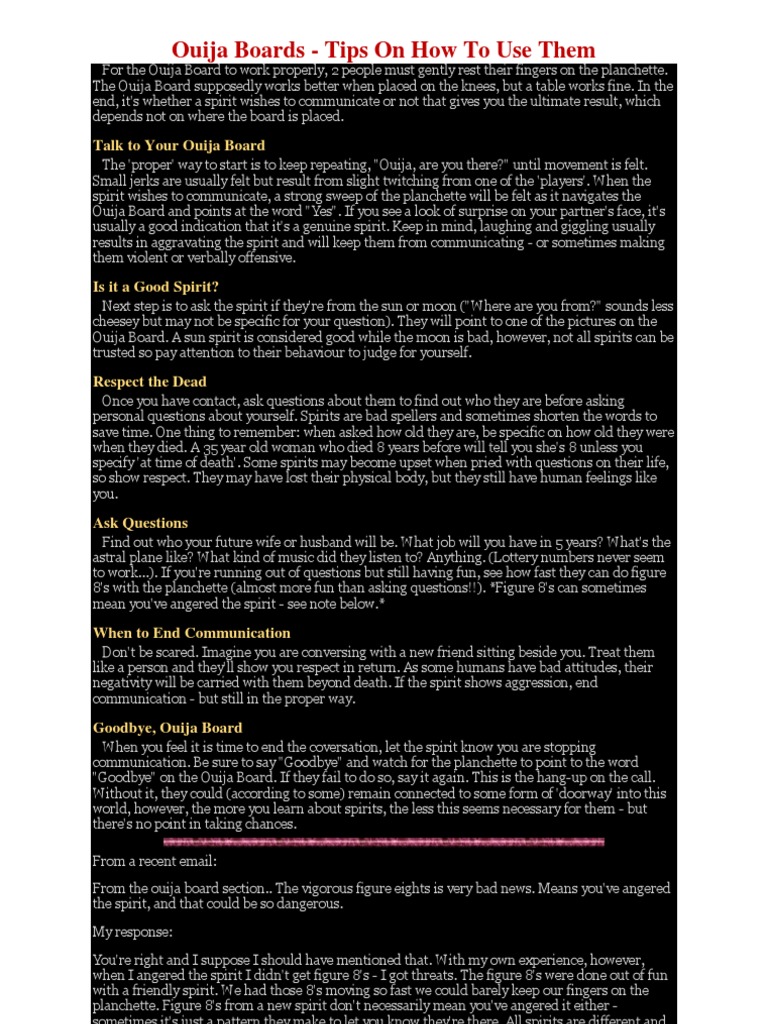 Ouija Boards | PDF | Prayer - Scribd